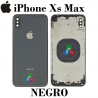 iPhone Xs Max - TAPA TRASERA / CARCASA / CHASIS SIN COMPONENTES con logo - negro