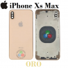 iPhone Xs Max - TAPA TRASERA / CARCASA / CHASIS SIN COMPONENTES con logo - dorado