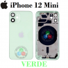iPhone 12 Mini - TAPA TRASERA / CARCASA / CHASIS SIN COMPONENTES CON LOGO - VERDE