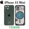 iPhone 13 Mini - TAPA TRASERA / CARCASA / CHASIS SIN COMPONENTES CON LOGO - VERDE