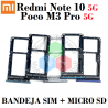 Xiaomi Redmi Note 10 5G 2021 M2103K19G / Poco M3 Pro 5G 2021 - BANDEJA SIM + micro sd