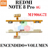 Xiaomi Redmi Note 8 Pro 4G 2019 M1906G7I - FLEX BOTON power encendido + volumen