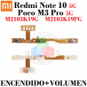 Xiaomi Redmi Note 10 5G 2021 M2103K19G / Poco M3 Pro 5G 2021 M2103K19PG -  flex boton power encendido + volumen
