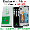 OPPO Realme 6 4G 2020 RMX2001 / 6S 4G 2020 RMX2002 /Realme 7 4G 2020 RMX2155 - PANTALLA SERVICE PACK CON MARCO