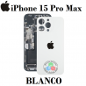 iPhone 15 Pro Max 5G 2023 A3106 - TAPA TRASERA COMPATIBLE CON LOGO - TITANIO BLANCO