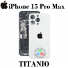 iPhone 15 Pro Max 5G 2023 A3106 - TAPA TRASERA COMPATIBLE CON LOGO - TITANIO NATURAL