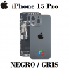 iPhone 15 Pro 5G 2023 A3102 - TAPA TRASERA COMPATIBLE CON LOGO - TITANIO NEGRO