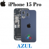 iPhone 15 Pro 5G 2023 A3102 - TAPA TRASERA COMPATIBLE CON LOGO - TITANIO AZUL