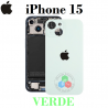 iPhone 15 - TAPA TRASERA VERDE COMPATIBLE CON LOGO