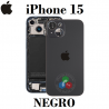iPhone 15 - TAPA TRASERA NEGRO COMPATIBLE CON LOGO