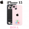 iPhone 15 - TAPA TRASERA ROSA COMPATIBLE CON LOGO
