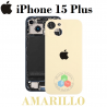 iPhone 15 PLUS - TAPA TRASERA amarillo COMPATIBLE CON LOGO