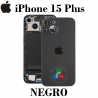 iPhone 15 PLUS - TAPA TRASERA NEGRO COMPATIBLE CON LOGO