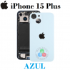 iPhone 15 PLUS - TAPA TRASERA AZUL COMPATIBLE CON LOGO