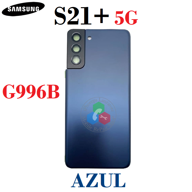 SAMSUNG S21 PLUS + 5G G996B - TAPA TRASERA CON LENTE - AZUL