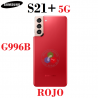 SAMSUNG S21 PLUS + 5G G996B - TAPA TRASERA CON LENTE - ROJO
