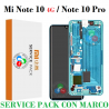 Xiaomi Mi Note 10 4G M1910F4G / Mi Note 10 Pro - PANTALLA service pack con marco azul
