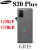 SAMSUNG S20 PLUS S20+ G985F / G986B - TAPA TRASERA CON LENTE CRISTAL - gris