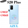 SAMSUNG S20 PLUS S20+ G985F / G986B - TAPA TRASERA CON LENTE CRISTAL - azul