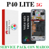 Huawei P40 Lite 5G 2020 (CND-N29A / CDY-NX9A) - PANTALLA SERVICE PACK CON MARCO PLATA + BATERIA