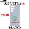 Samsung S22 Ultra 5G S908B 2022 - TAPA TRASERA de cristal CON LOGO - BLANCO