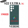 Samsung S22 Ultra 5G S908B 2022 - TAPA TRASERA de cristal CON LOGO - VERDE