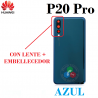 Huawei P20 Pro (CLT-L09, CLT-L29) - TAPA TRASERA CON LENTE + EMBELLECEDOR - AZUL