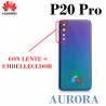 Huawei P20 Pro (CLT-L09, CLT-L29) - TAPA TRASERA CON LENTE + EMBELLECEDOR - AURORA