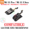 xiaomi mi 11 pro / xiaomi mi 11 ultra: M2102K1AC / M2102K1G / M2102K1C - subplaca LECTOR SIM + microfono - compatible