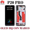 Huawei P20 Pro (CLT-L09, CLT-L29) - PANTALLA OLED HQ CON MARCO NEGRO