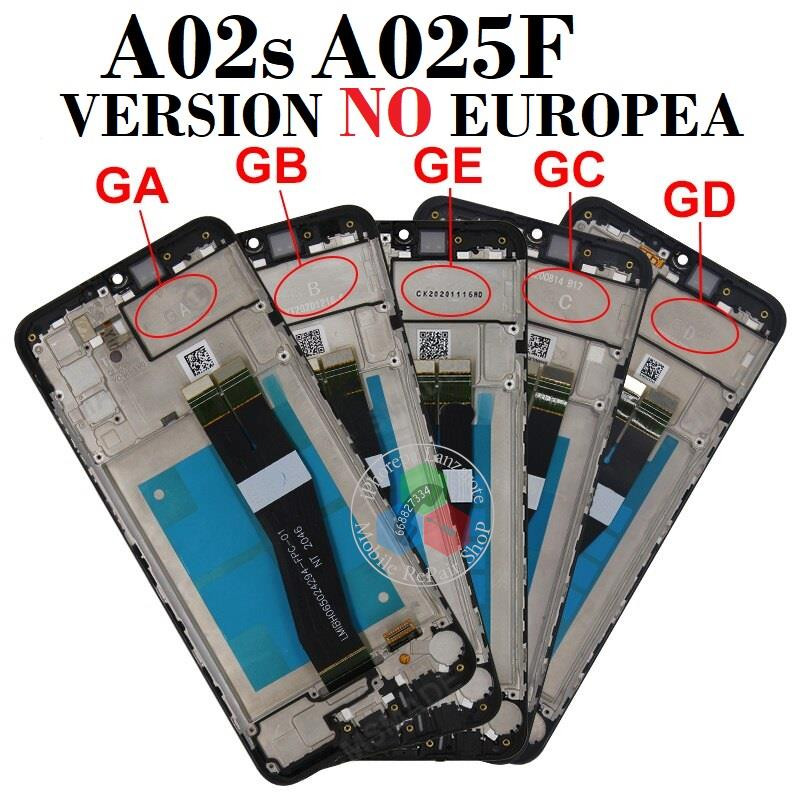 SAMSUNG A02s 2020 A025F A025 - PANTALLA SERVICE PACK CON MARCO VERSION NO EUROPEA