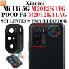 Xiaomi Mi 11i 5G M2012K11G 2021 / POCO F3 ( M2012K11AG ) - cristal lente de cámara + embellecedor + bisel - original