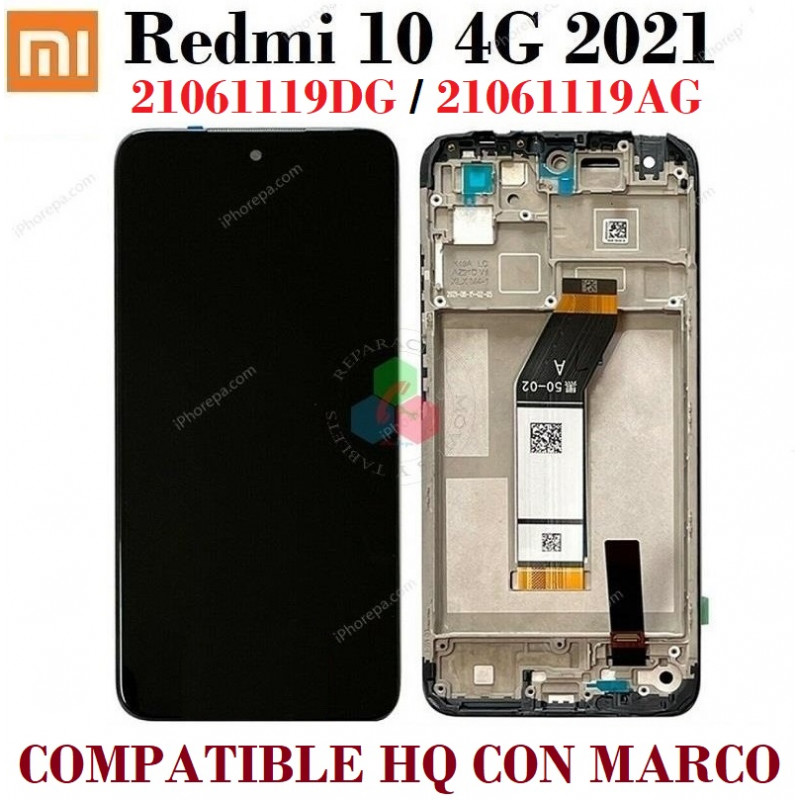 Xiaomi Redmi 10 4G 2021 21061119DG / 21061119AG - PANTALLA COMPATIBLE HQ CON MARCO
