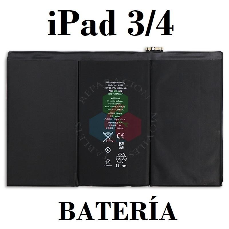 iPad 9.7" 2012 (3ª - 4ª Gen) 1416 / A1430 / A1403 / A1458 / A1459 / A1460 - BATERÍA compatible