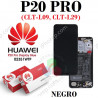 Huawei P20 Pro (CLT-L09, CLT-L29) - PANTALLA SERVICE PACK CON MARCO NEGRO