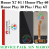 Huawei Honor X7 4G / HONOR Play 60 / Honor Play 30 Plus / Honor Play 6T - PANTALLA SERVICE PACK SIN MARCO