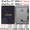 iPad Pro 11" 2018 (1ª Gen) A1980 / A2013 / A1934 / Pro 11" 2020 (2ª Gen) A2228 / A2068 / A2230 - pantalla completa compatible hq