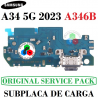 SAMSUNG A34 5G 2023 A346B A346U A346 - PLACA DE CARGA ORIGINAL SERVICE PACK