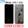 ZTE BLADE A34 / zte blade A54 - PANTALLA compatible SIN MARCO