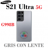 SAMSUNG S21 Ultra 5G 2021 G998B G998 - TAPA TRASERA + LENTE - GRIS / PLATA