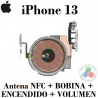 iPhone 13 - Antena nfc + BOBINA + POWER ENCENDIDO + VOLUMEN