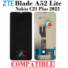 ZTE Blade A52 LITE 4G 2022 / Nokia C21 Plus 2022 - PANTALLA COMPATIBLE SIN MARCO