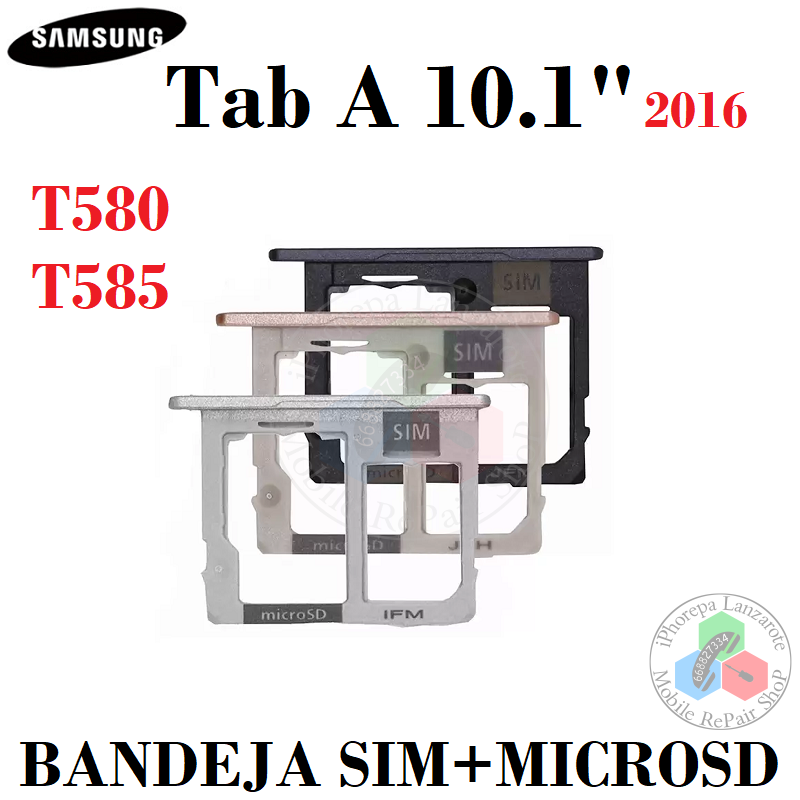 SAMSUNG Tab A 10.1" 2016 T585 / T580 - bandeja sim + microsd