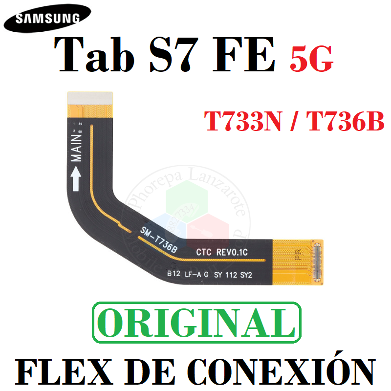 Samsung Tab S7 FE 5G T733N / T736B - Flex de conexión a placa base - ORIGINAL