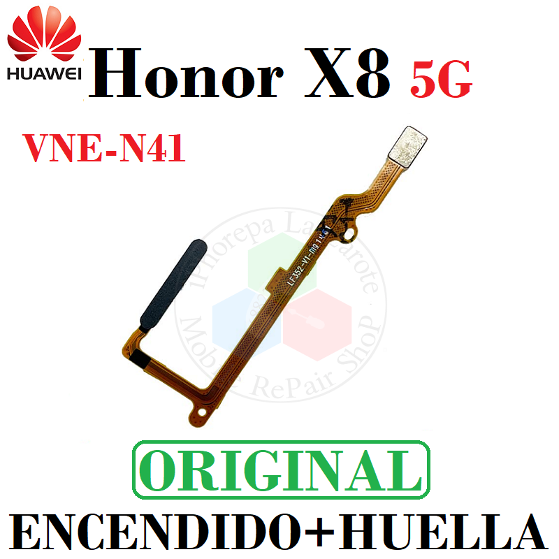 Huawei Honor X8 5G VNE-N41 - Flex encendido + sensor de huella - Negro - Original