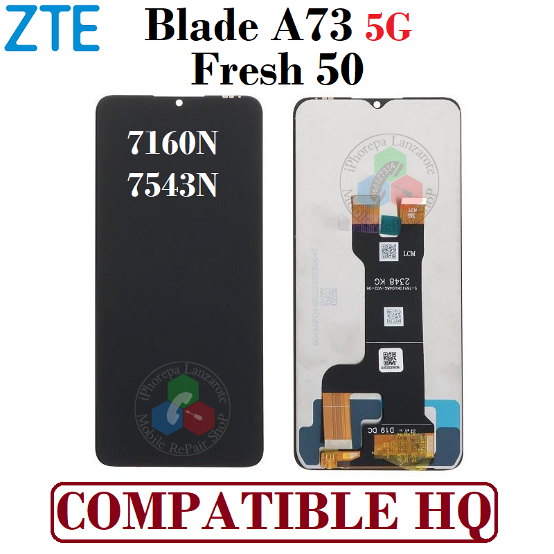 ZTE Blade A73 5G 7160N / ZTE BLADE Fresh 50 7543N - PANTALLA COMPATIBLE HQ SIN MARCO