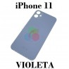 iPhone 11 - TAPA DE CRISTAL VIOLETA compatible con logo