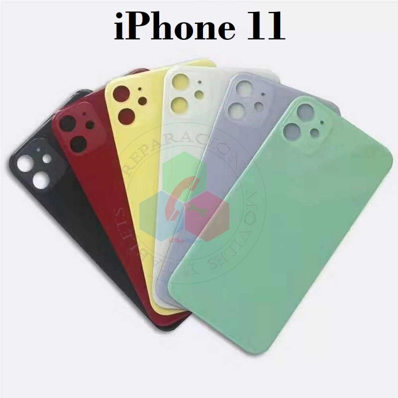 iPhone 11 - TAPA DE CRISTAL BLANCO compatible con logo