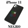iPhone 11 - TAPA DE CRISTAL NEGRO compatible con logo