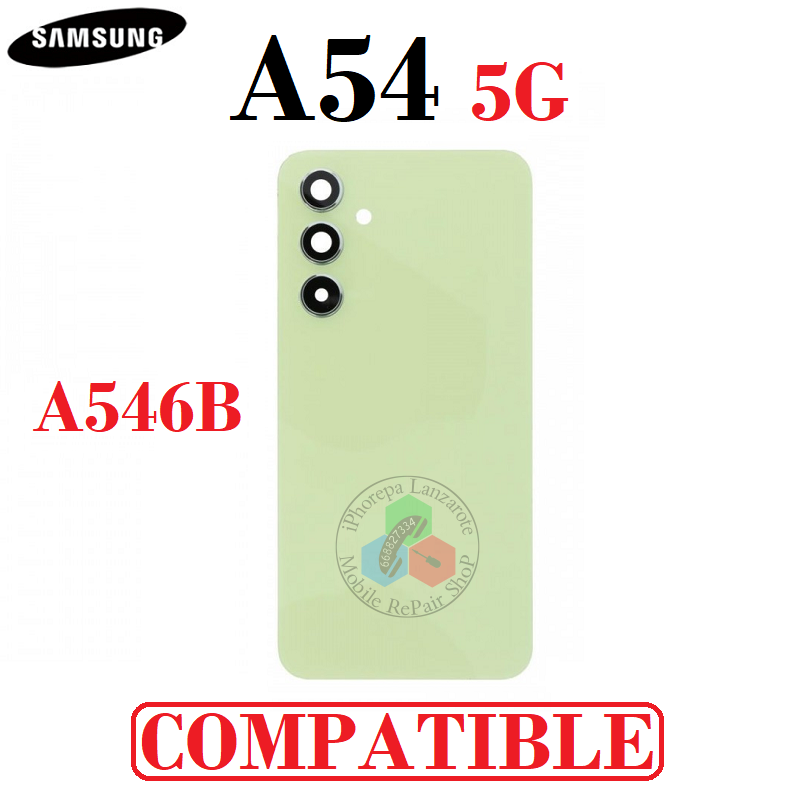 Samsung A54 5G 2023 A546B - Tapa trasera con lente - Verde - Compatible
